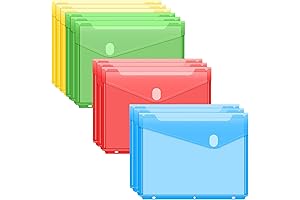 Super Heavyweight Binder Pockets for 3 Ring Binder with Space-Saving Closure