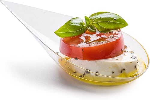 Miniatura 5 de Zappy - Mini cuchara para aperitivosCucharas para cataPlato de postre asiático, 100 unidades, Blanco