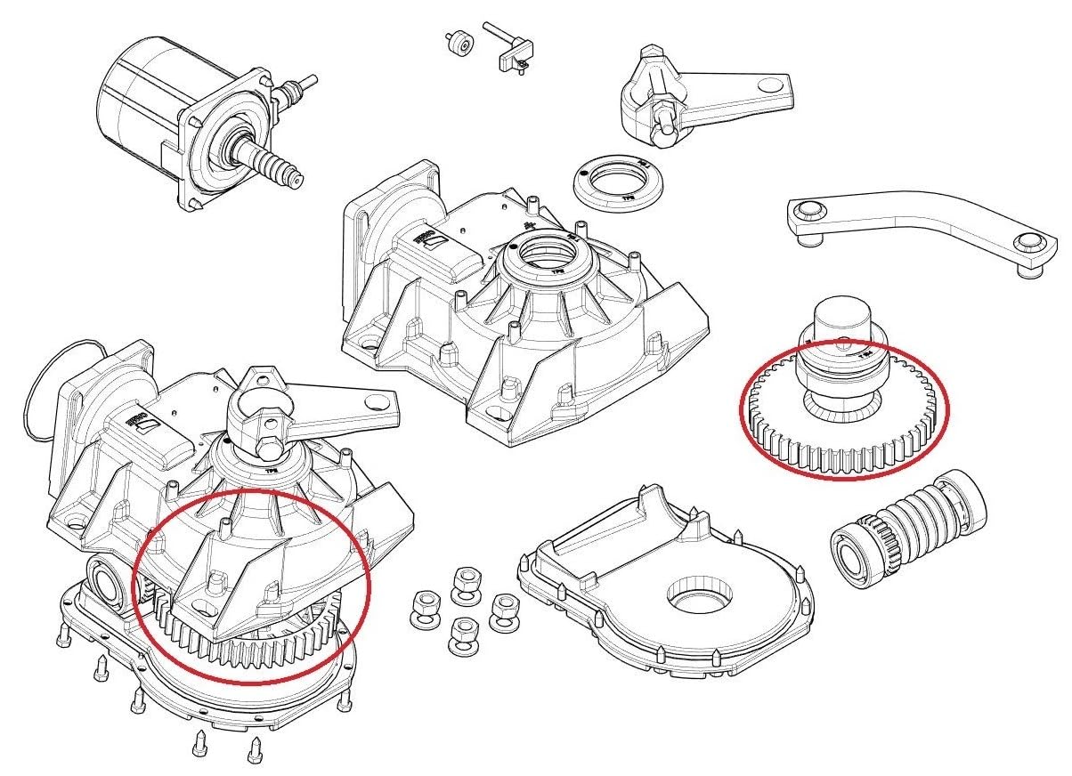 Ingranaggio in nylon per cancello battente ad ante compatibile con CAME FROG-A