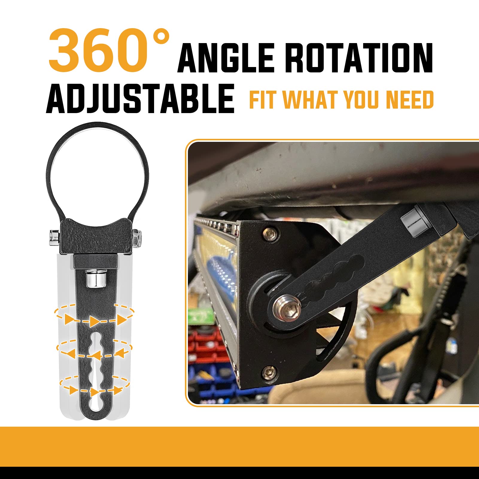 Xprite Light Bar Roll Cage Mounting Bracket For UTV Can-Am - Foto 12