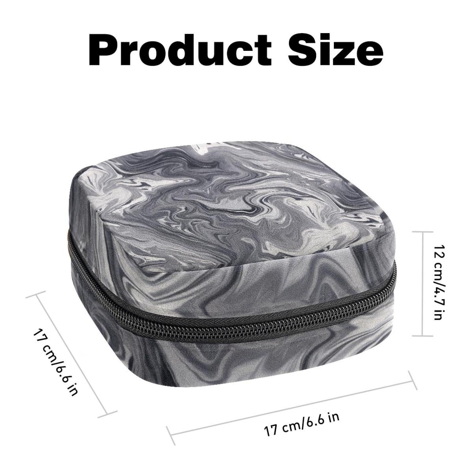 Sanitary Pads Bags, Marble Texture Art Abstract Menstrual Cup Pouch Nursing Pad Holder, First Period Kit Bags for Teen Girls Women Ladies