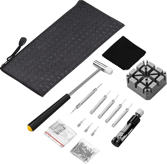 Amazon 時計工具 時計修理 腕時計ベルト調整 バンド調整工具 サイズ調整 時計道具 収納袋付き 52点セット 工具 清掃用品 ファッション 通販