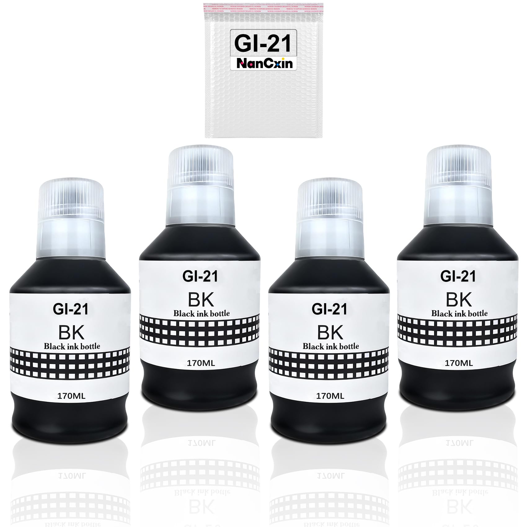 GI-21 G3270 Printer Ink for Canon GI21 Black Ink Refill Bottles