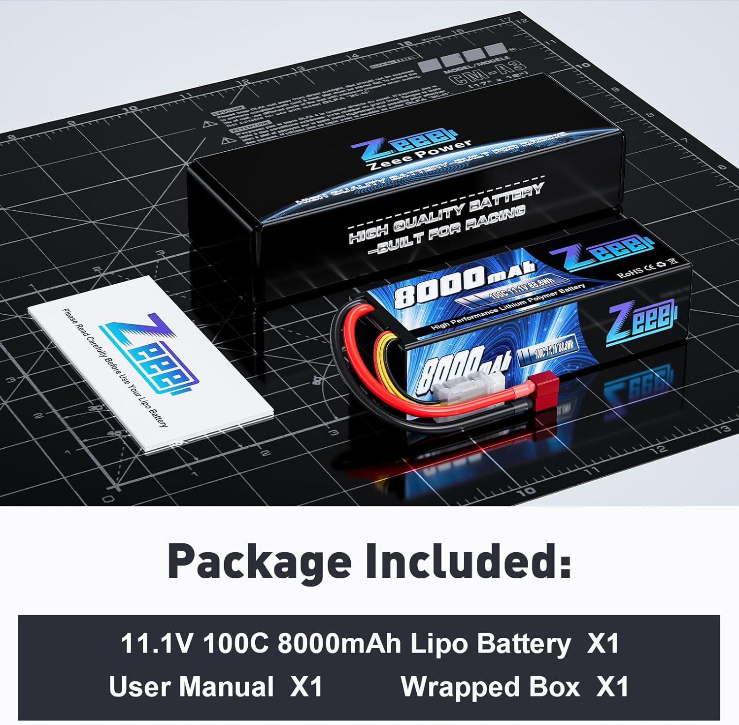 Zeee Lipo Battery package contents