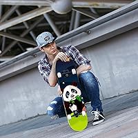 Vista 6 de Patinetas para principiantes, niños, niñas y adultos, 31 x 8 pulgadas, patineta Pro completa, 8 capas de madera de arce, cóncava de doble patada