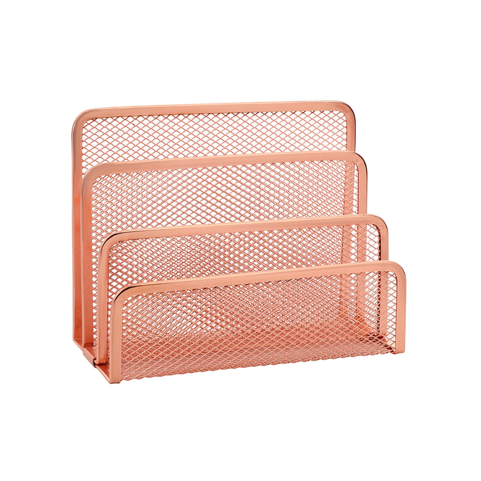 Beimus Desk Book File Organizers Metal Mail Stand 3 Compartments File Sorter Organizers Book Magazine Stand for Metal Document Sorter