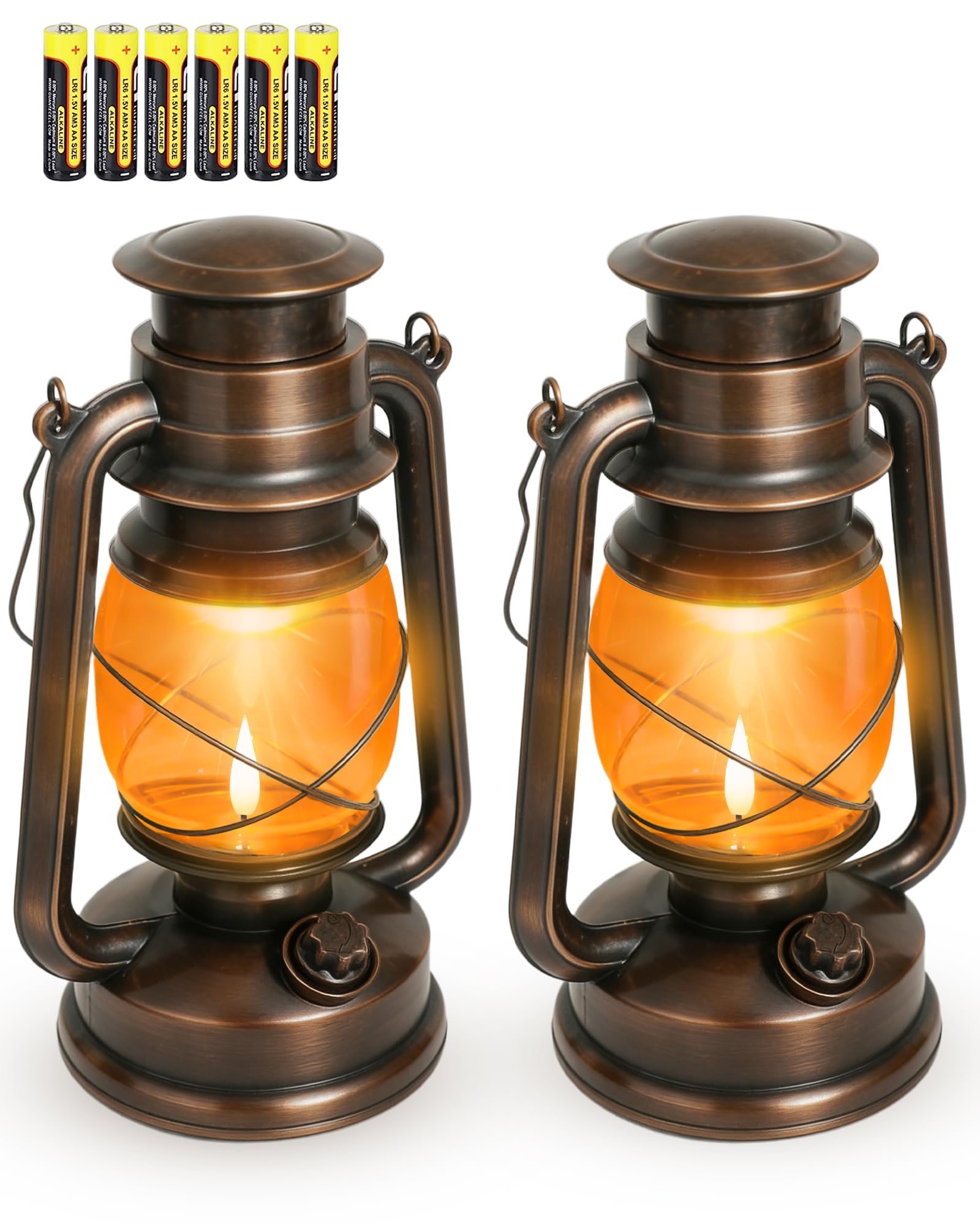 Amazon.com: Vintage Battery Operated Lanterns 2 Pack, IP65