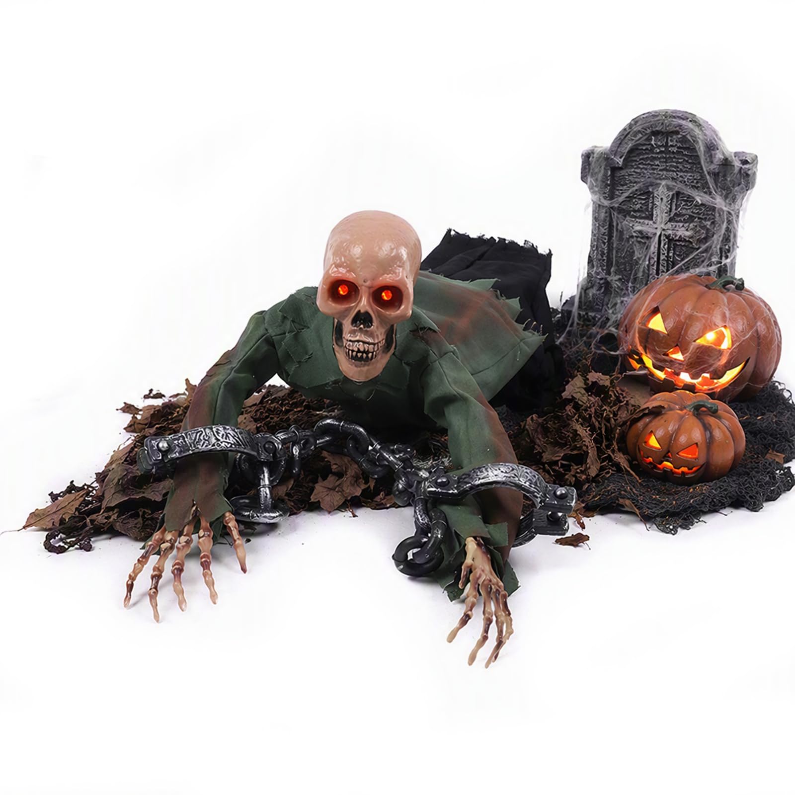 Decoración eléctrica de Halloween con diseño de fantasma zombi