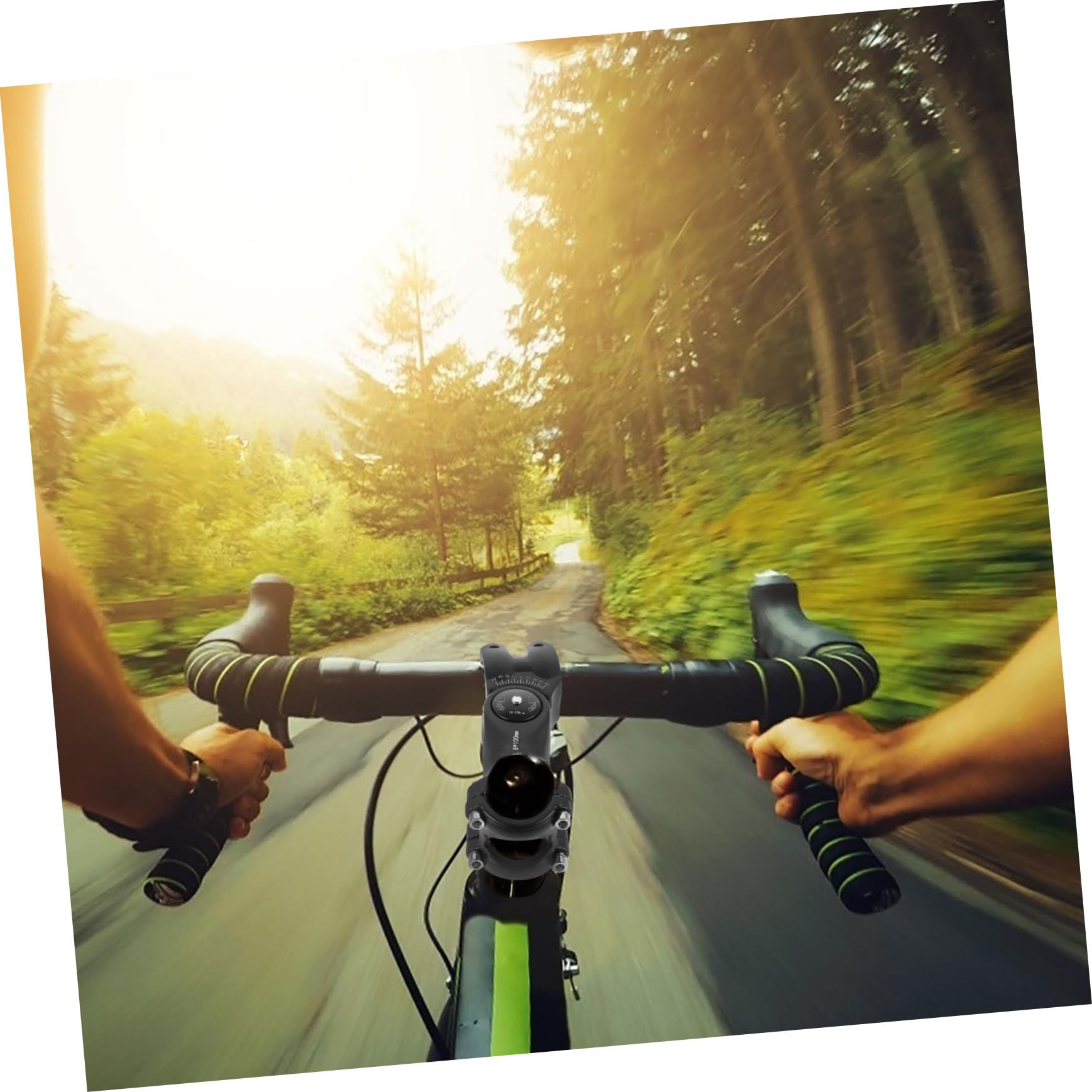 Sosoport Manubrio Regolabile Montagna Reser per Manubrio per Biciclette alzate ergonomico Montante per Mountain Bike Attacco Manubrio Bici Lega di Alluminio Black