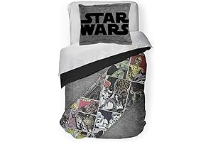 Jay Franco Star Wars Comic Full Comforter & Sham Set - Kids Super Soft Bedding