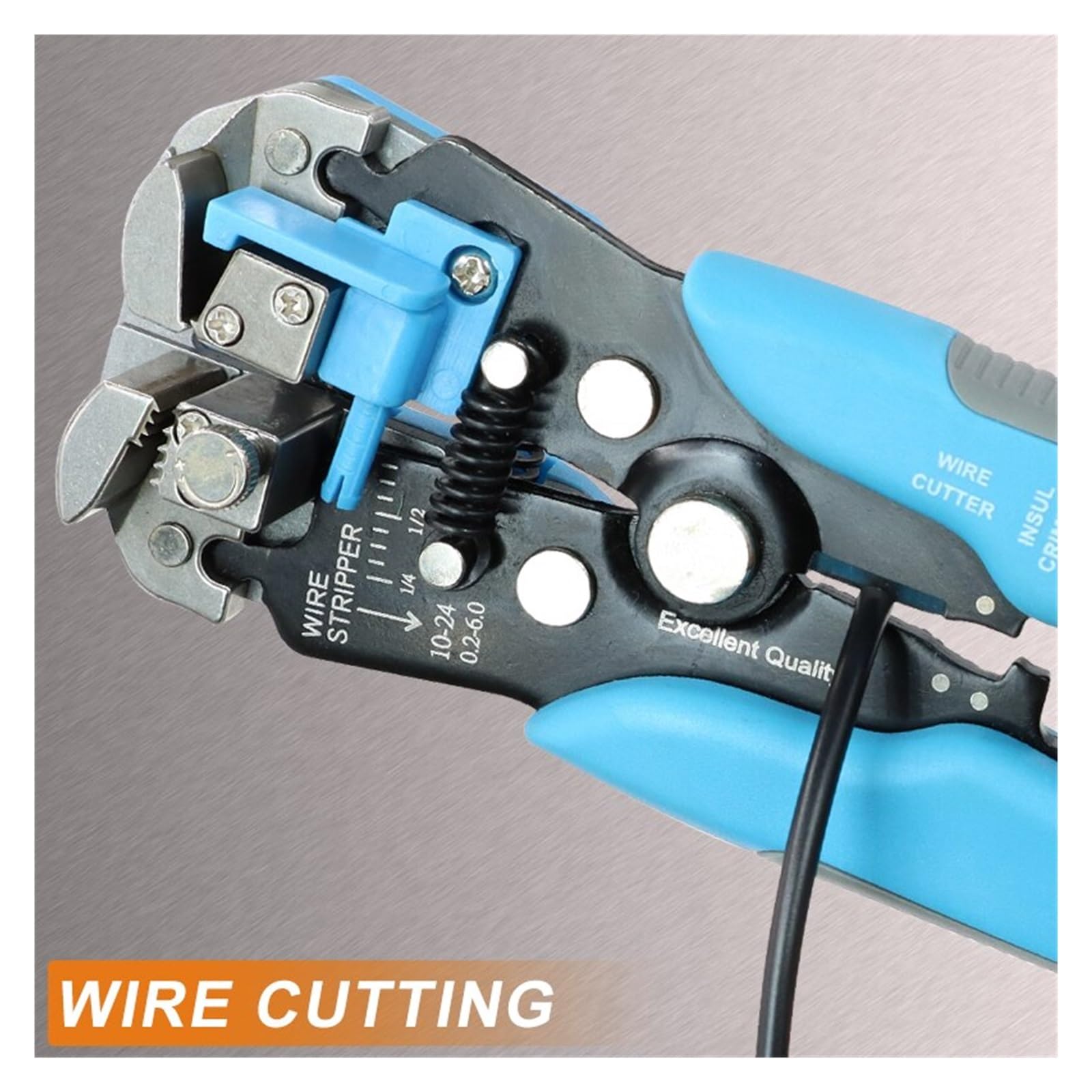 Herramienta de crimpado, pelacables, alicates multiherramienta, cortador pelacables automático 3 en 1, reparación de cables for electricistas.