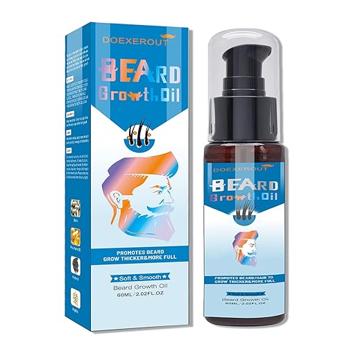 DOEXEROUT Aceite para el crecimiento de la barba, suero para el crecimiento de la barba, acondicionador 100% natural para el crecimiento del cabello