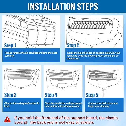 Miniatura 6 de LXYANG Split Air Conditioning Service Bag Wall Mounted Air Conditioning Cleaning Kit Split Air Conditioning Cleaning Waterproof Cover Split Air