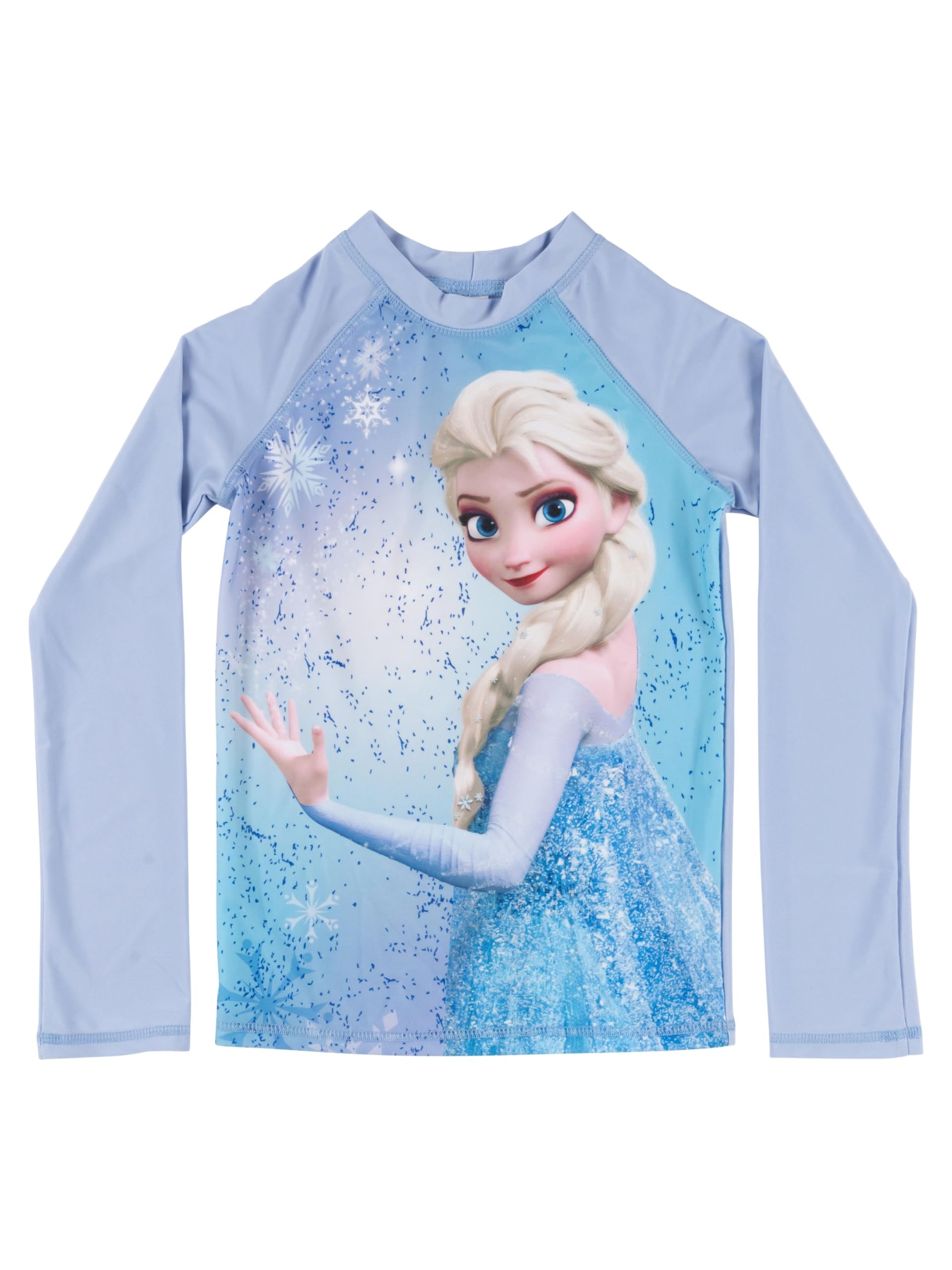 United Labels Disney Królowa Lodu kostium kąpielowy dwuczęściowy, ochrona UV 50, dla dziewcząt, ELSA, niebieski, moda kąpielowa dla dzieci z koszulką i kąpielówkami, strój kąpielowy