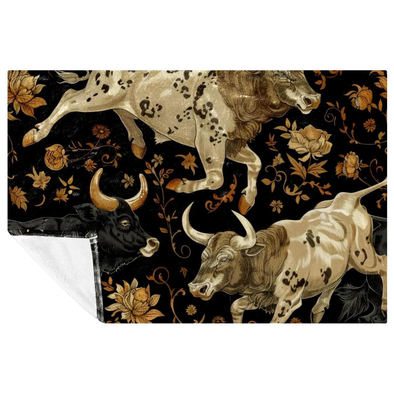 Couverture douce et chaude haut de gamme motif baroque 150x100cm