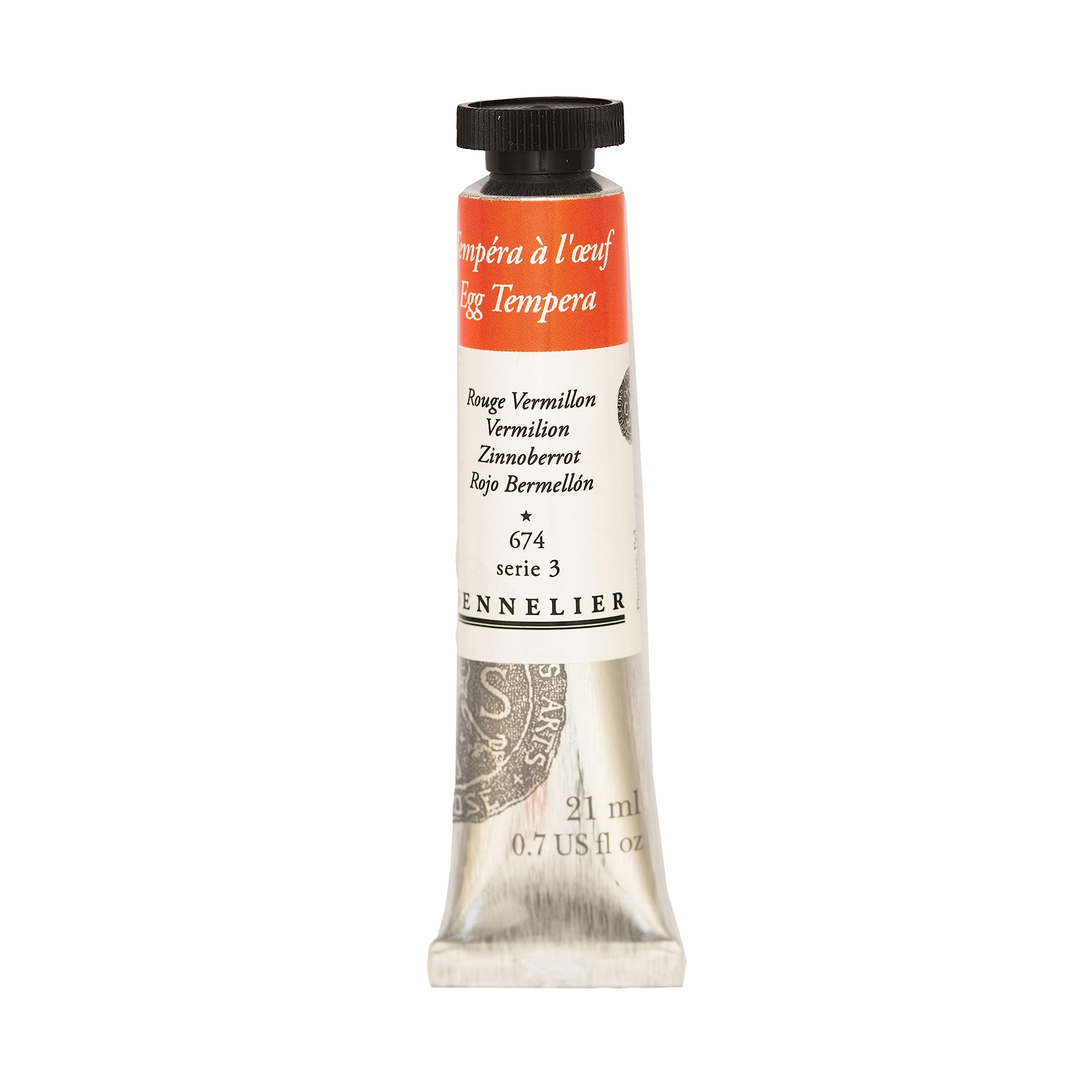 Sennelier Vermillion S3 : Egg Tempera Paint : 21Ml : Vermillion