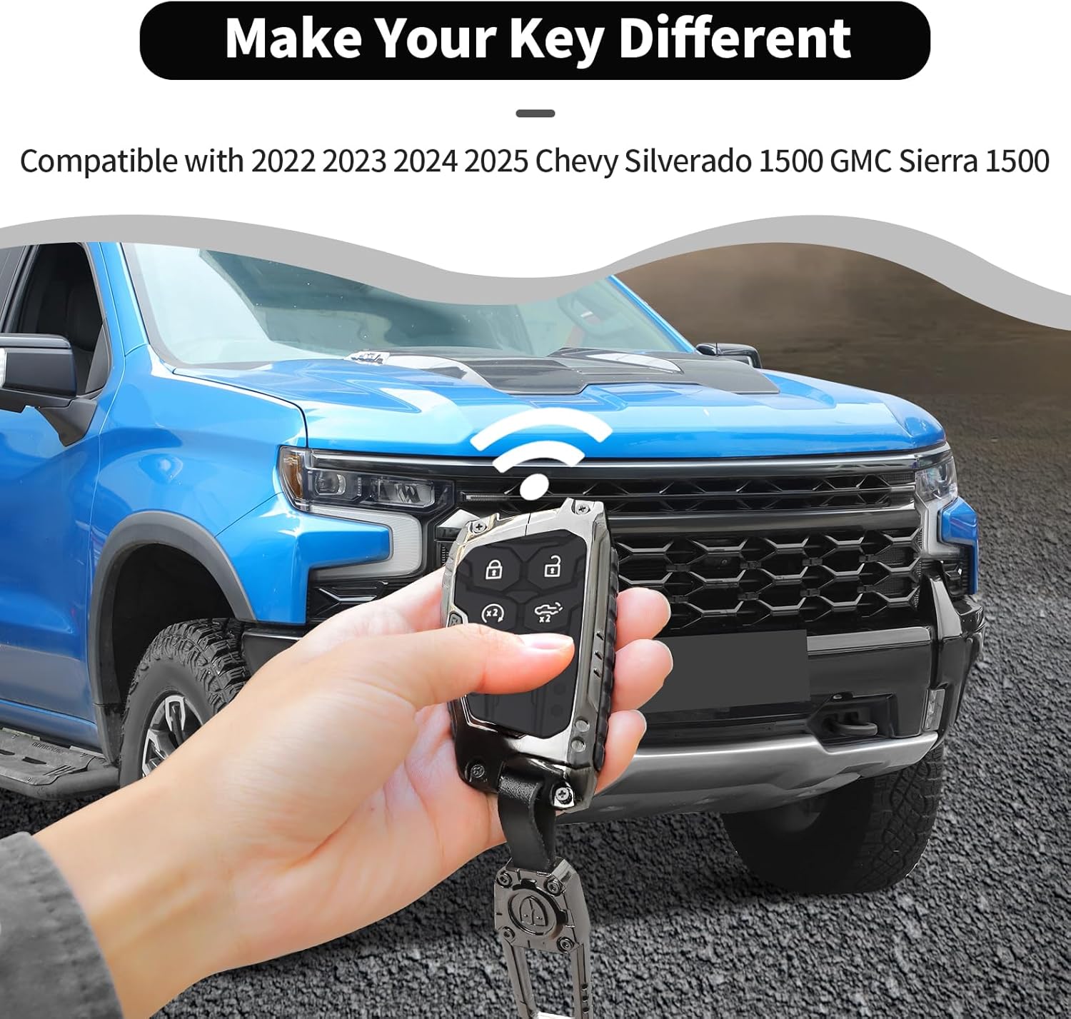 Key Fob Cover Case Protector Keychain Accessories Key Protecte Cover Compatible with Jeep Wrangler JK JKU 2007-2018/Compass 2008-2016/Patriot 2011-2016 (RXZER44)
