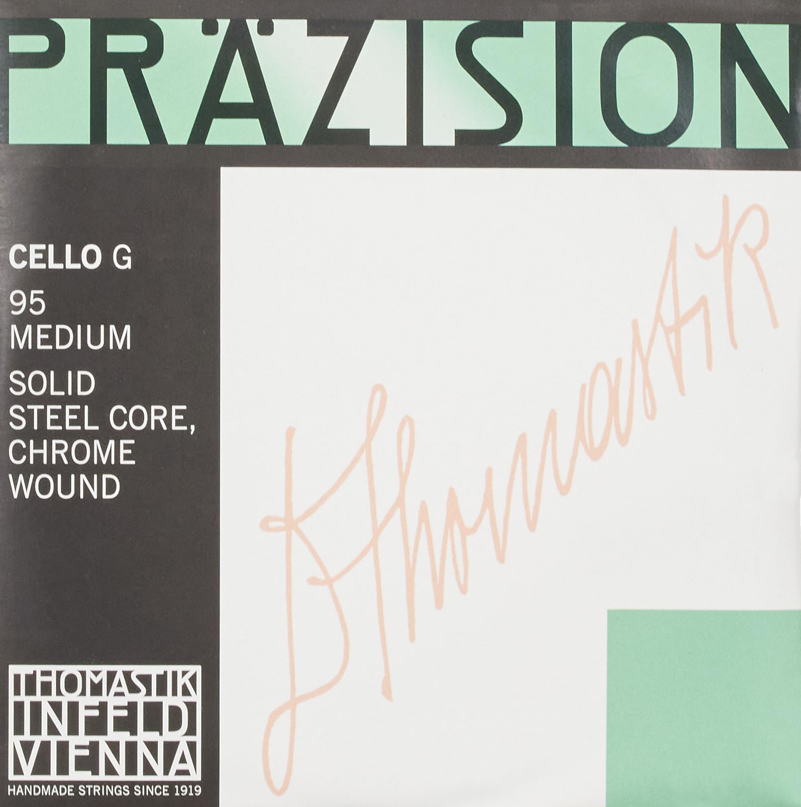 Thomastik Corde per Cello Precisione con nucleo in acciaio solid Set 4/4 media rivestimento cromo