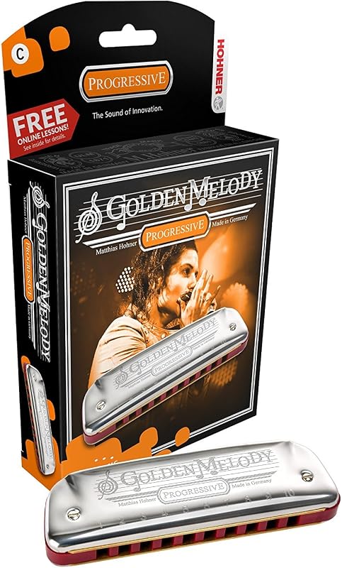 Hohner 542BX-C Armónica Golden Melody en caja con llave de C