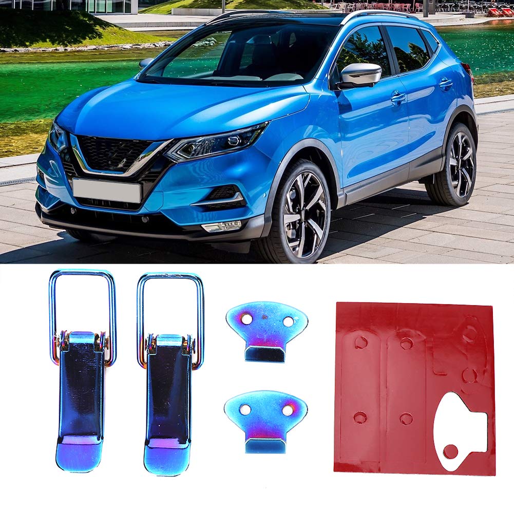 Klanata Universal Security Car Truck Hook Lock Clip Small Blue for Securing Vehicle Hood