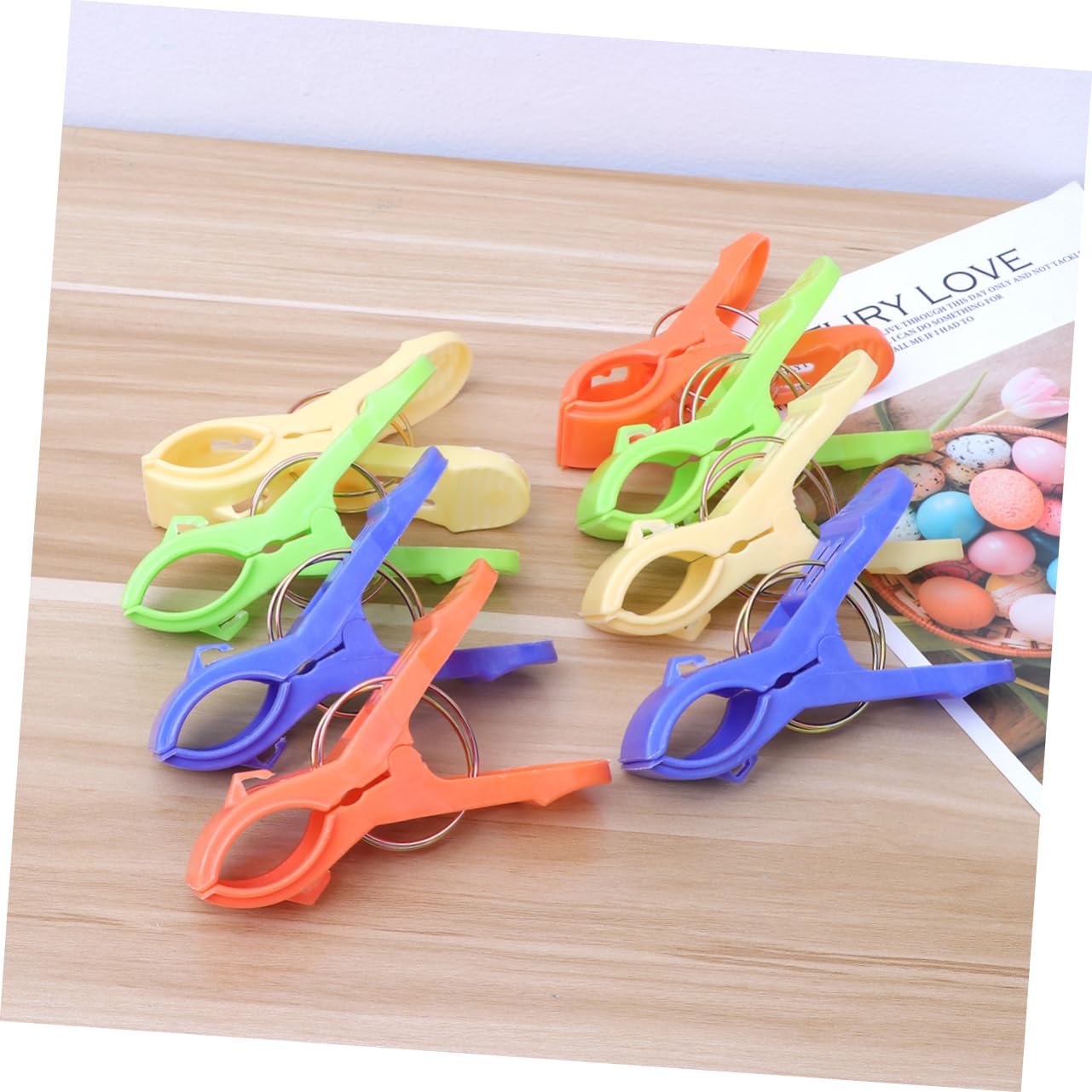 EXCEART 15pezzi Clip Asciugamano Plastica Da Mollette Per Asciugamani Indumenti e Piumoni Sicure e Resistenti Al Vento Colore Casuale