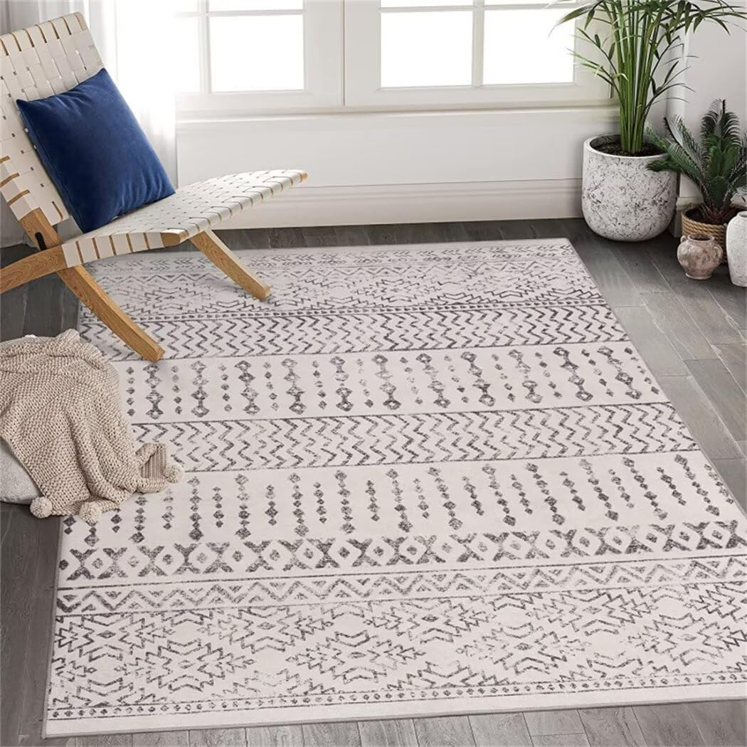Tapis de couloir et salon XXL résistant pour grands espaces gris