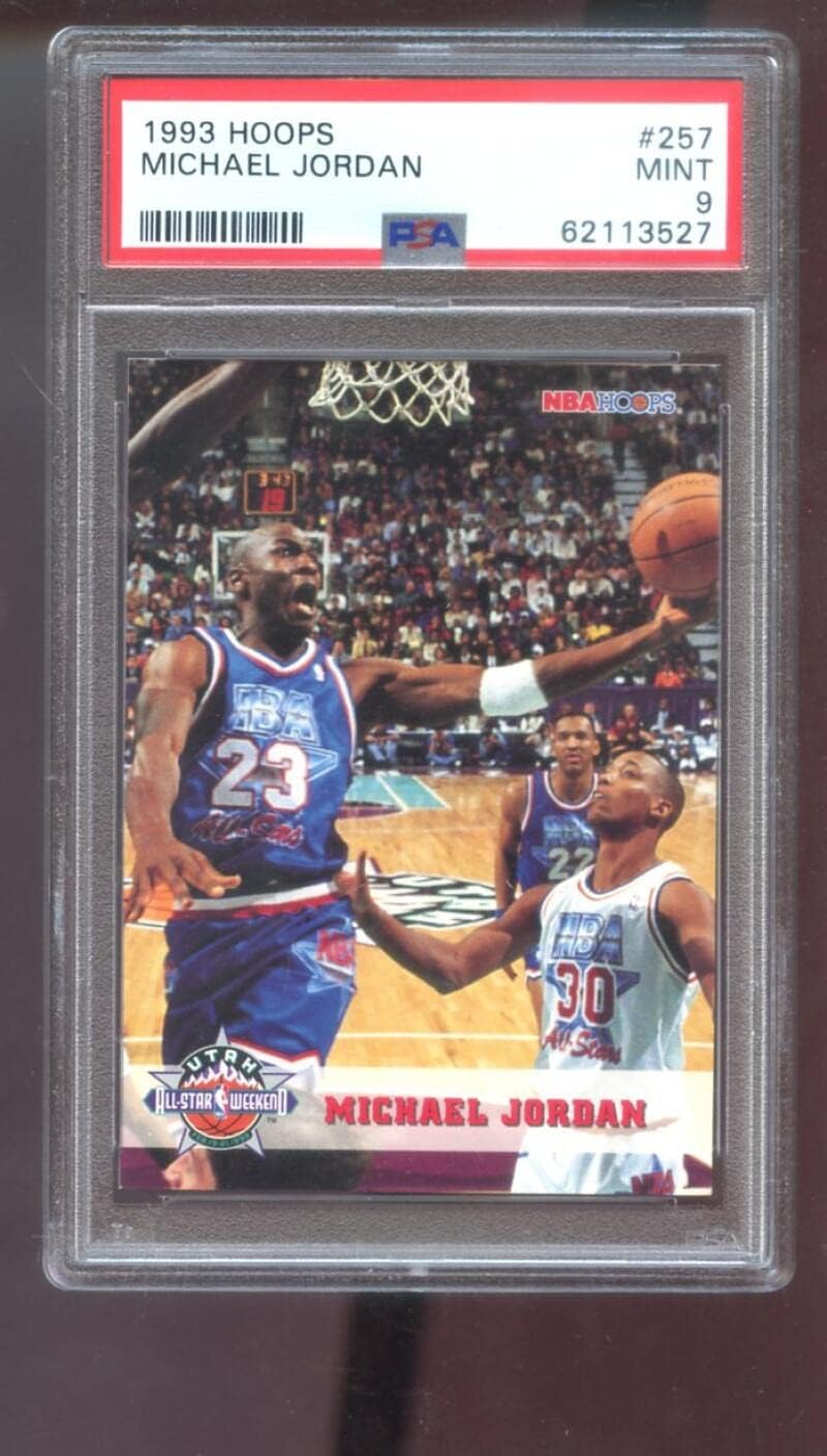 1993-94 Hoops #257 Michael Jordan All-Star PSA 9 Graded Basketball Card NBA 93-94 1993-1994 Utah AS Weekend