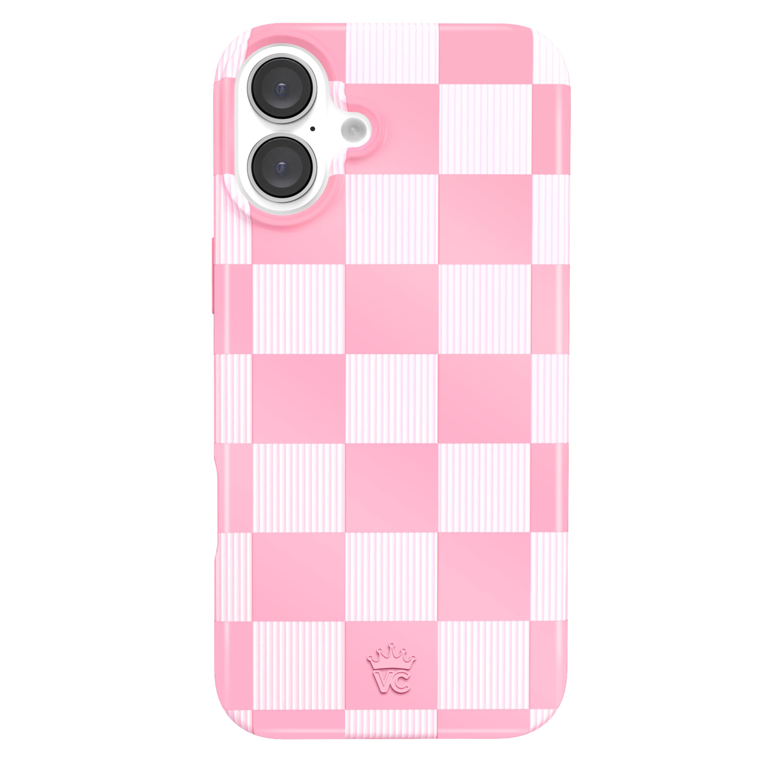 VELVET CAVIAR for iPhone 16 Plus Case Pink Checkered - Compatible with MagSafe [10ft Drop Tested]