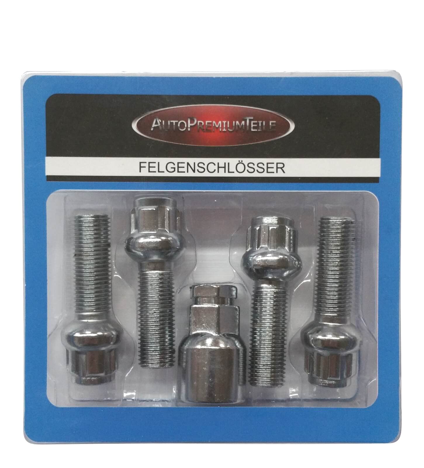 Felgenschloss M14x1,5x35mm Kugelbund R14 kompatibel mit Audi Bentley Ford Porsche Seat VW 4x silberne