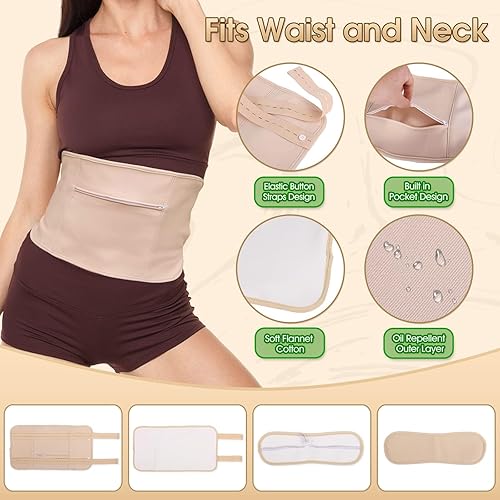 Miniatura 4 de Juego de 2 piezas de aceite de ricino, kit de compresión, paquete de aceite de ricino orgánico reutilizable, paquete de aceite de ricino de ajuste