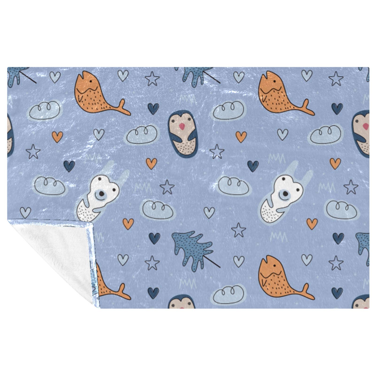 Couverture chaude ours polaire sans couture pour canapé et lit