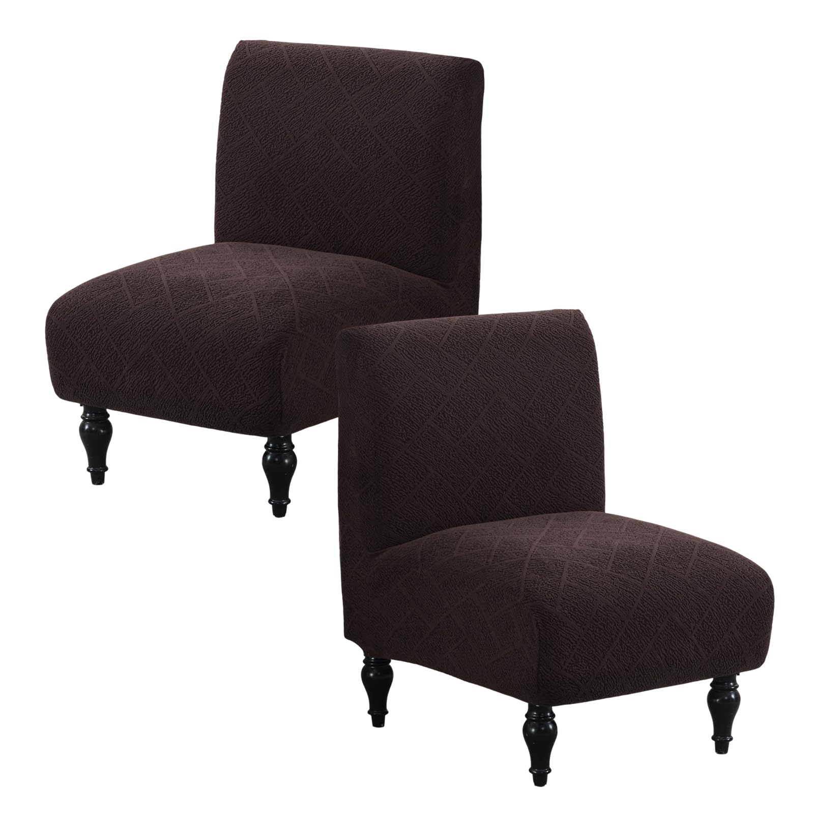 Armless Accent Chair Cover Slipcover for Living Room,Coffee