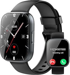 Puqo Smart Watch for Men Women Bluetooth Call, HD Touch Screen Fitness Watch with Sleep Heart Rate Monitor, Sports Modes, Waterproof Activity Trackers for Android iOS, Mysterious Black-picture-16