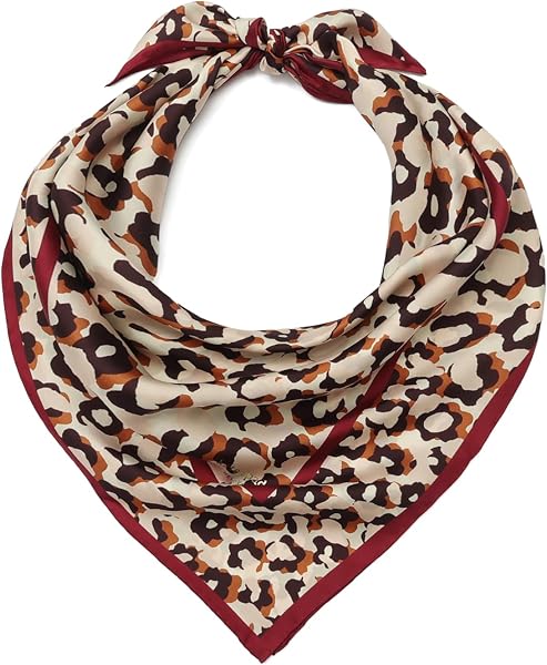 kate spade new york Kate Spade Women's Leopard Silk Square, Peach Tea/Orange Honey, One Size | Stylish Fashion