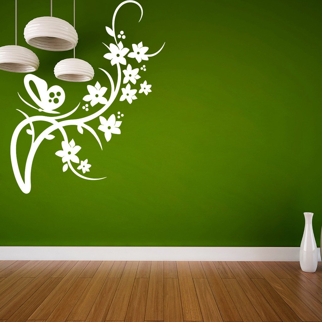 DECOR Kafe Decal Style Butterfly on Branch Wall Sticker Wall Poster (PVC Vinyl, 50 X 60 cm) (B01BOTLAWM) Amazon Price History, Amazon Price Tracker