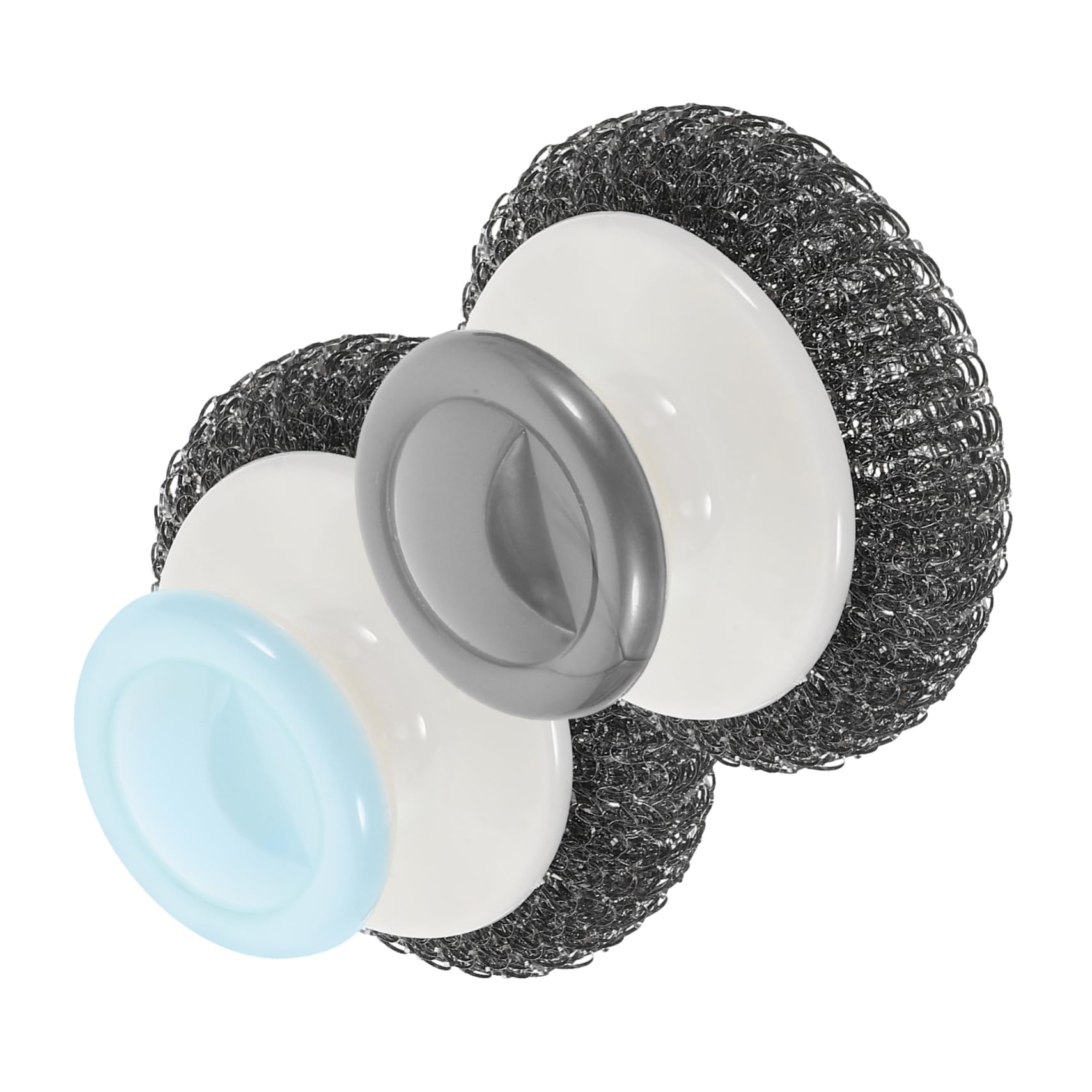 Healeved 10piezas Estropajos De Cocina De Acero Inoxidable Cepillos para Limpiar Platos y Sartenes Diseño Ergonómico y Resistente para Utensilios De Acero y Fundido