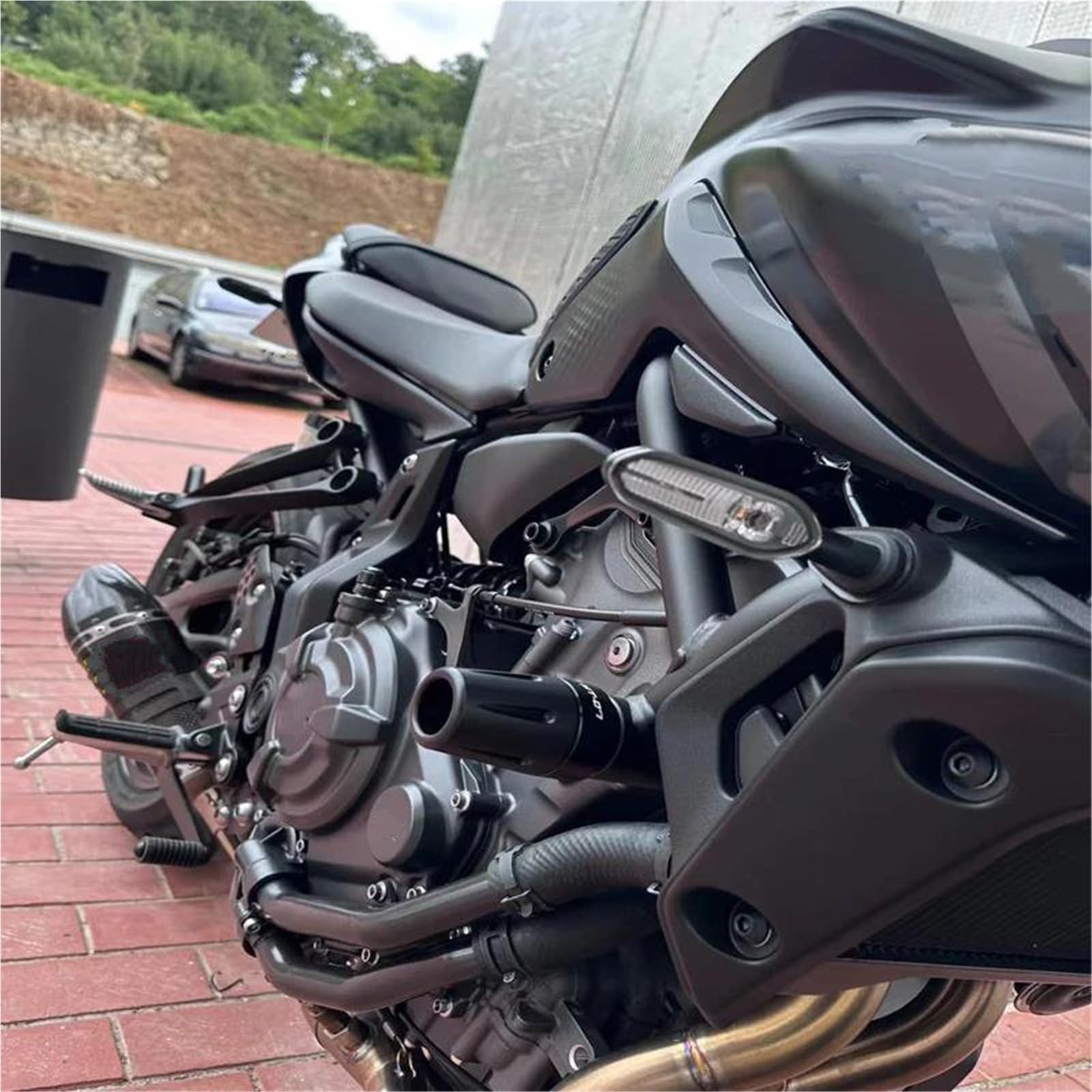 Motorrad-Rahmengleiter, Motorschutz, Sturzpads, Sturzschutz Für MT-07 MT 07 2014–2023 MT07 2021–2022 Rahmen Schieber Protektoren(SCHWARZ)