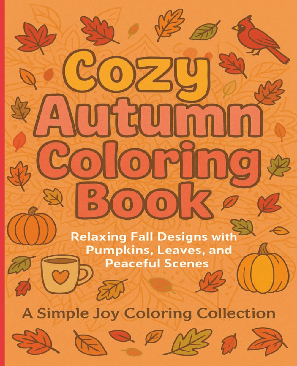 Cozy Autumn Coloring Book: Relaxing Fall Designs with Pumpkins, Leaves, and Peaceful Scenes