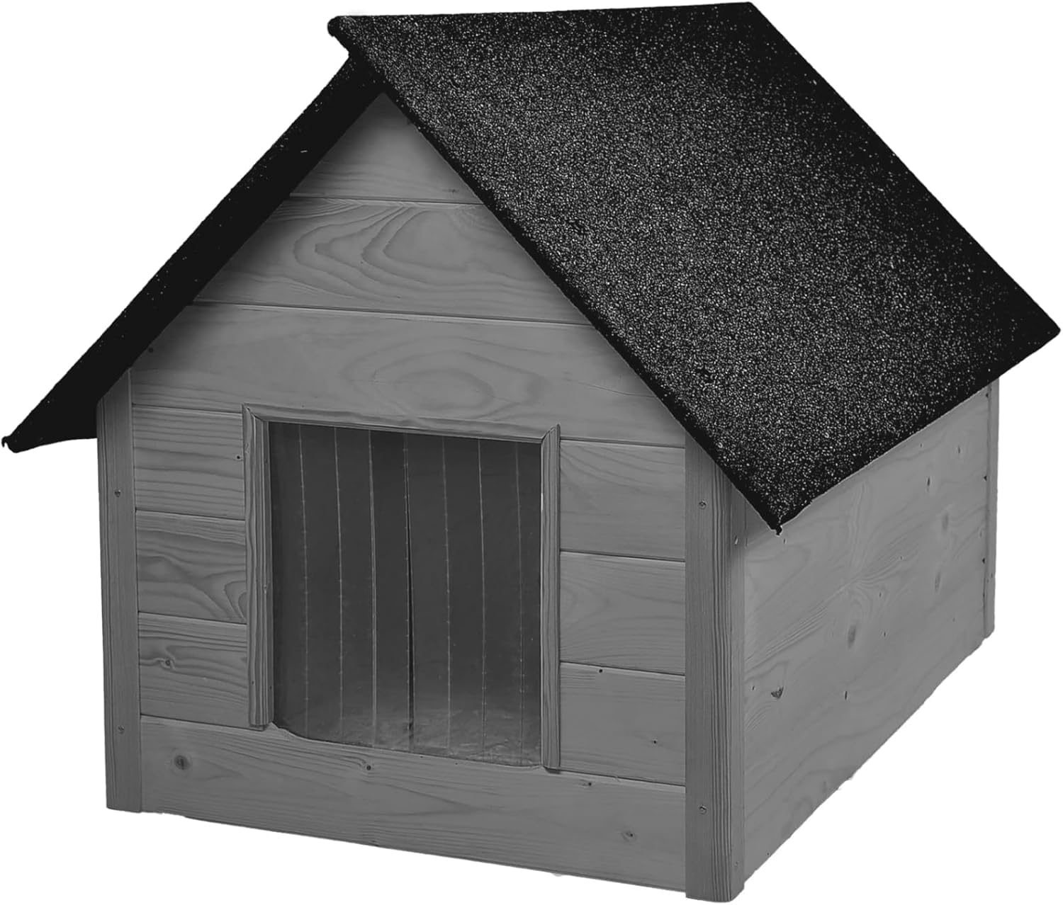 Hundehütte für Hunde bis 20 kg – Hundehaus aus Holz – Isoliert & Wetterfest – Ideal für Winter & Regen – Innenmaße 82x58x47 cm