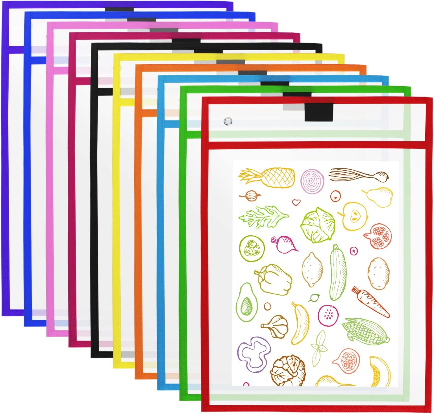 Amazon Basics Heavy Duty Dry Erase Ticket Holder Pockets, 21.6 cm X 28