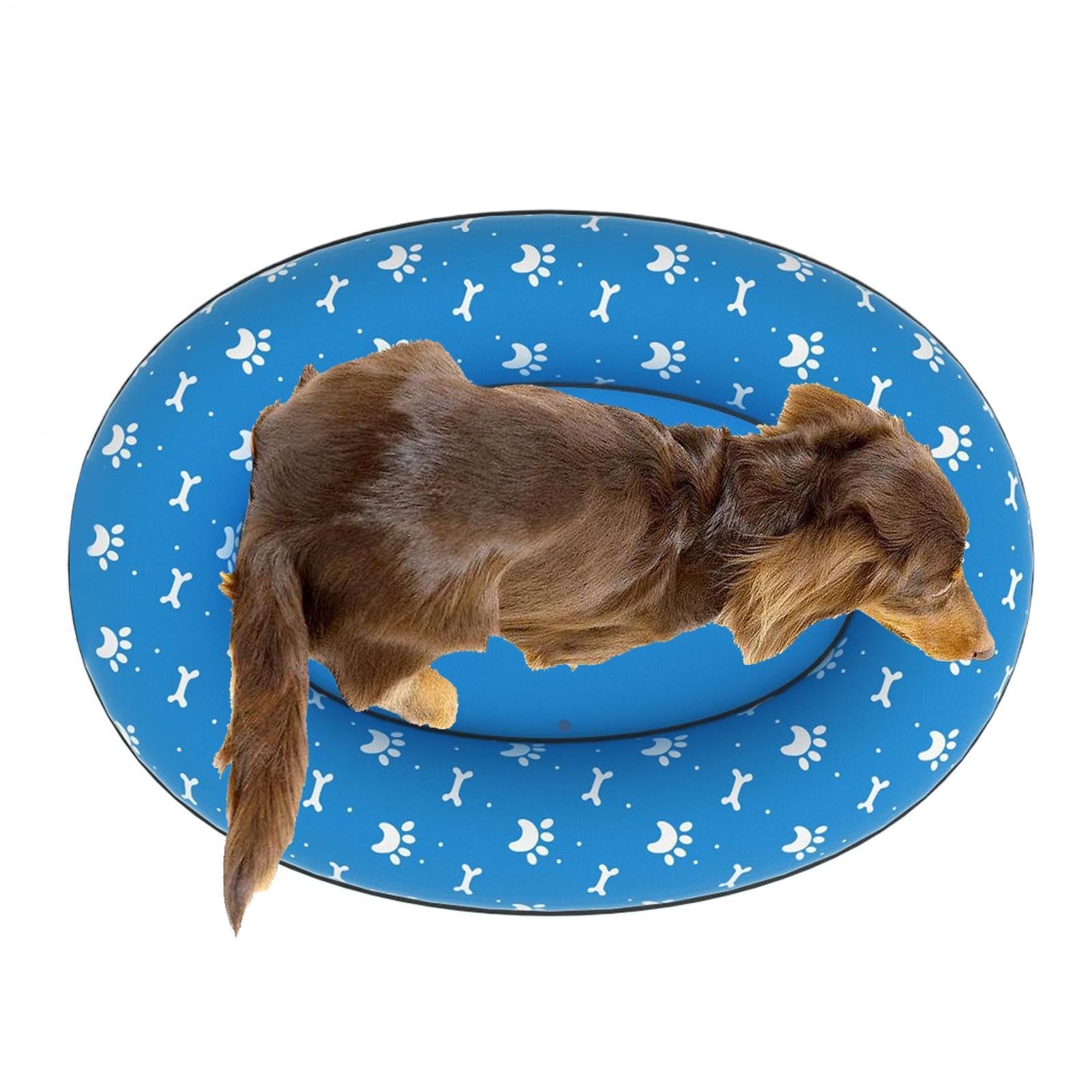 Raft Gonflable pour Chien Boudin Gonflable pour Chiot | Bouée Chien pour Piscine Pour Propriétaires de Chiens, Éducateurs, Plage Lac Rivière Jardin Parc Club