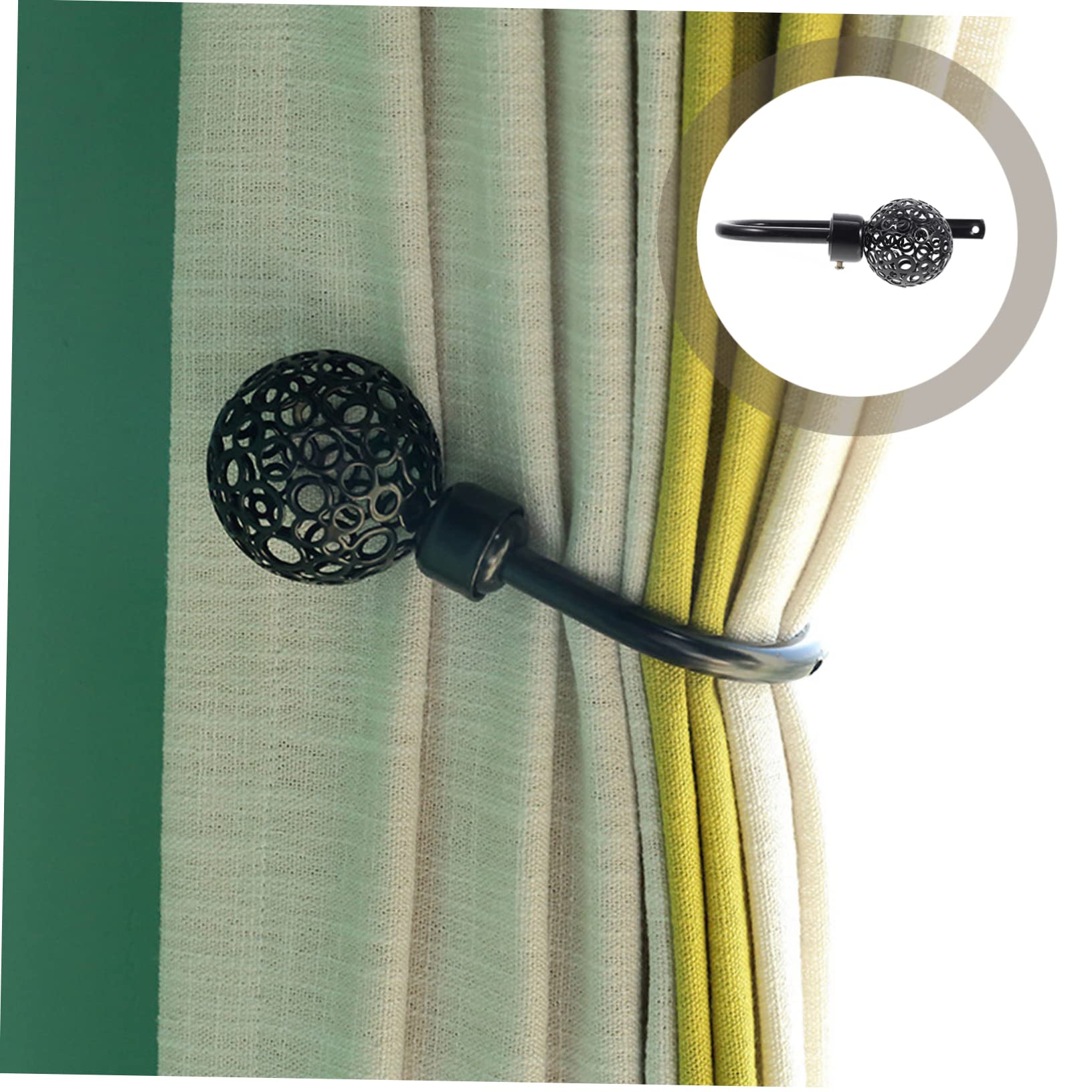 Cabilock 3pièces Embrasse De Rideaux U-Shape Décoratif De Draperie Élégant pour Maison Support De Rideaux Antirouille Accessoire De Décoration Intérieure
