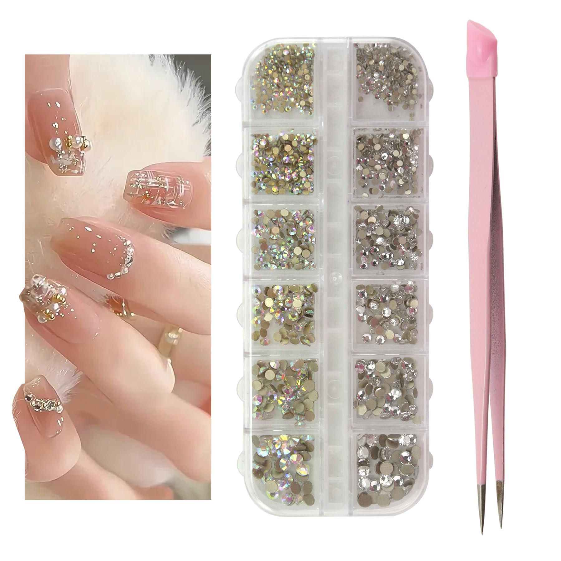 Amazon | EKIND ネイルアートキット、ネイル用ラインストーン