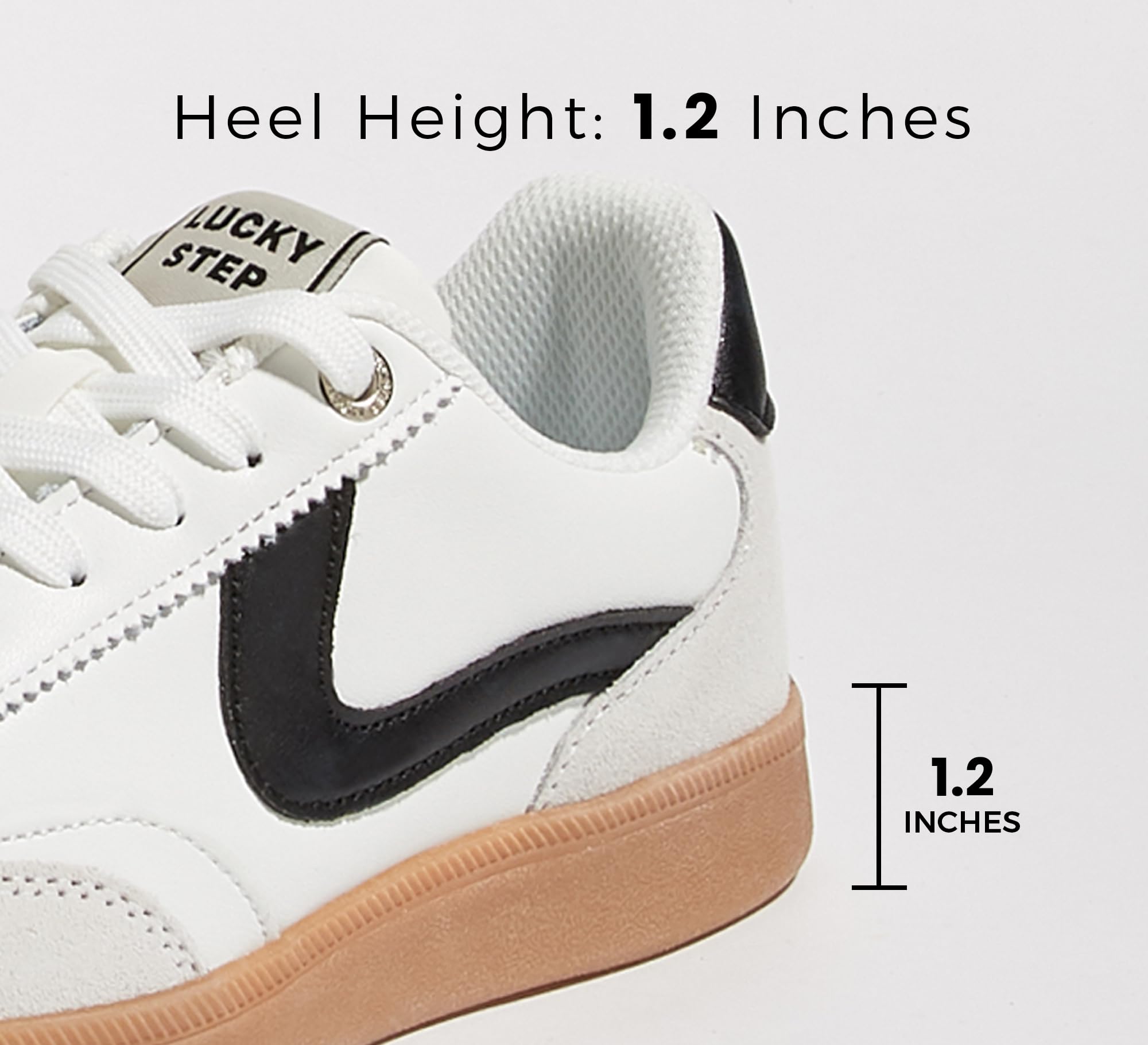 LUCKY STEP Sneakers retrò da Donna - Sneakers alla Moda Classiche, Antiscivolo e comode per Camminare e Pattinare | Scarpe da skate casual | Scarpe da passeggio con lacci antiscivolo