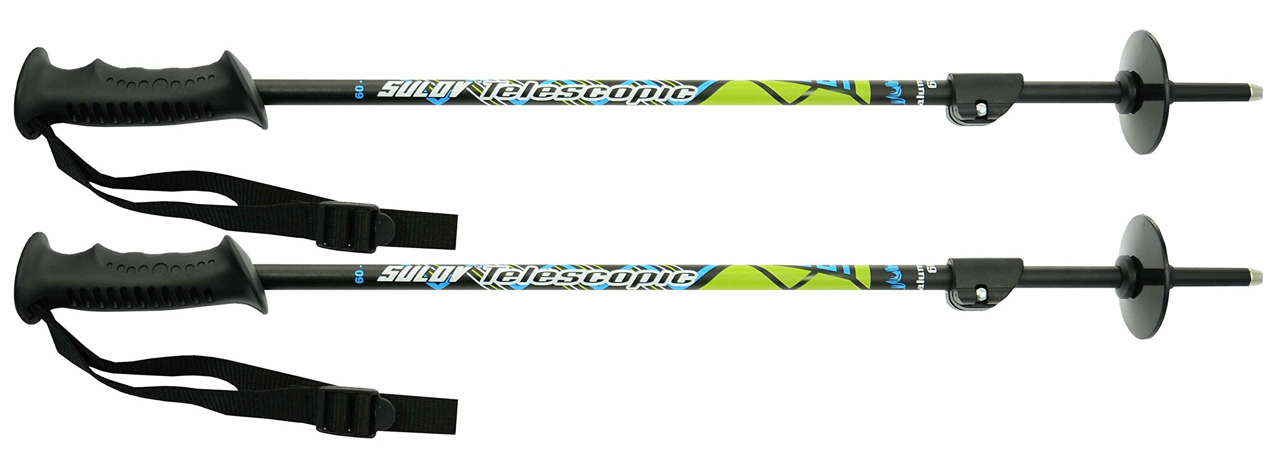 Bambini telescopico Bastoncini da Sci, Nero, 60 – 100 cm