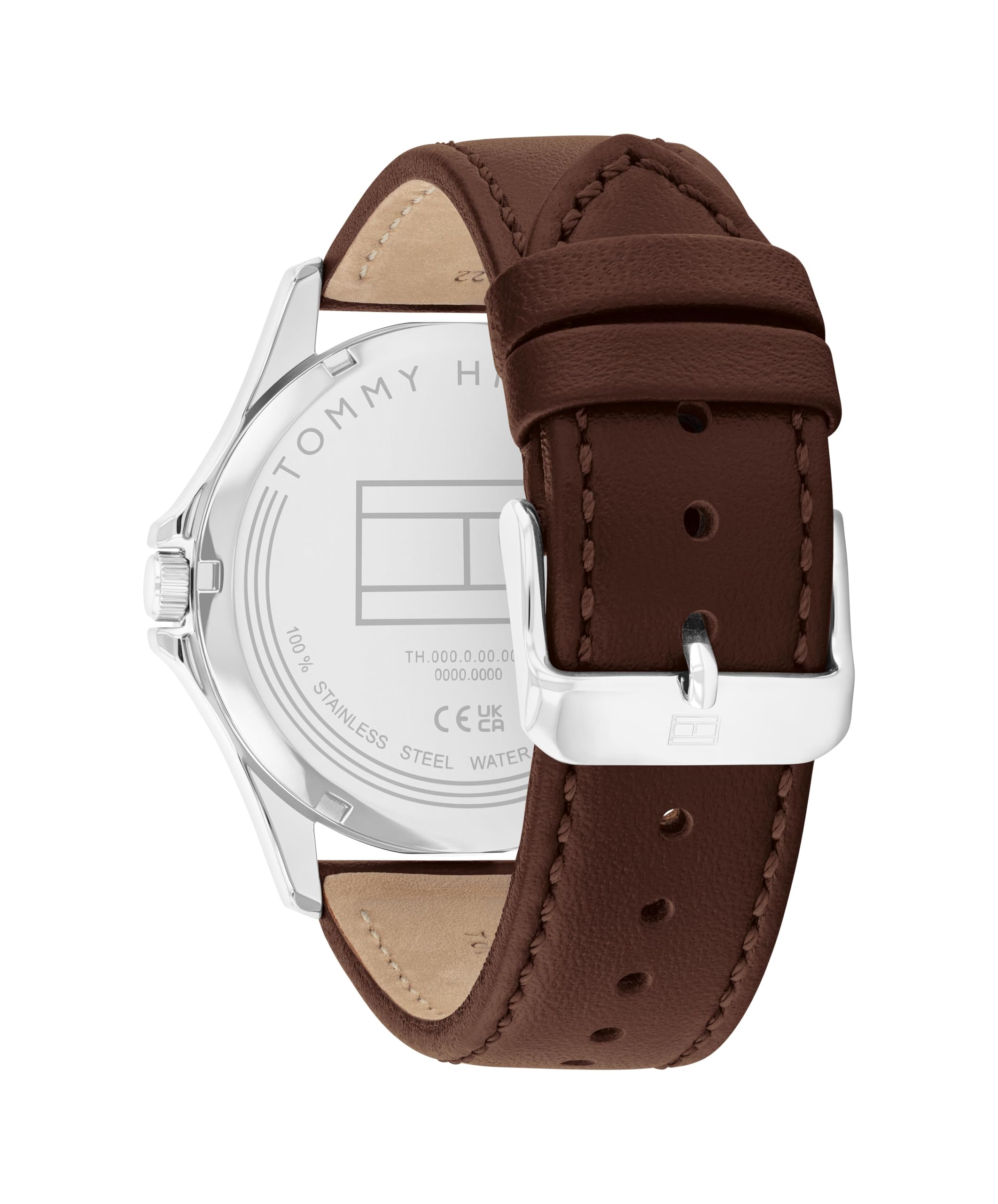 Tommy Hilfiger Orologio con Movimento al Quarzo a Tre Lancette da Uomo con Cinturino in Acciaio Inossidabile o in Pelle