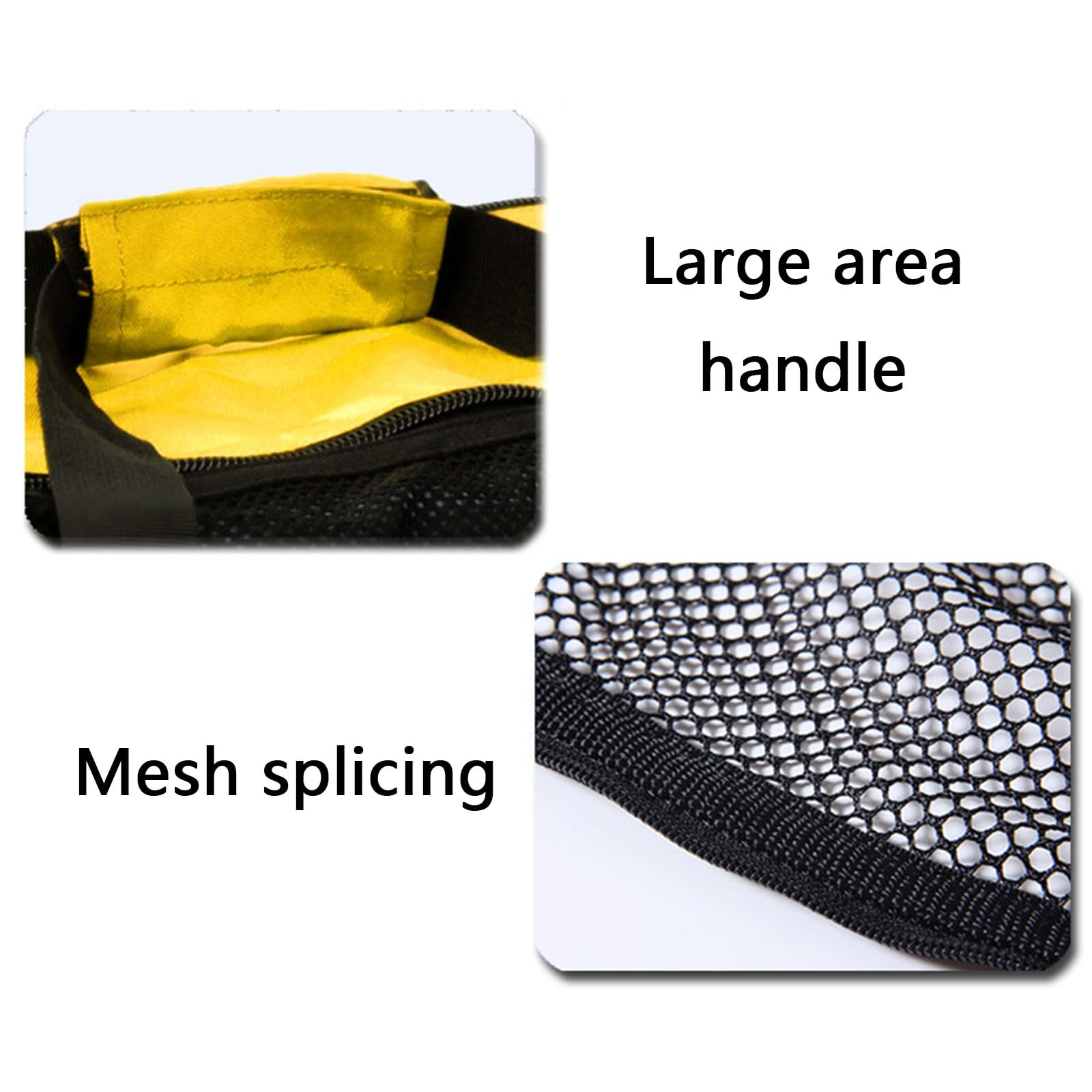 Sac de sport de plongée grande capacité en maille pour la plongée sous-marine et l'équipement de plongée avec tuba, Noir