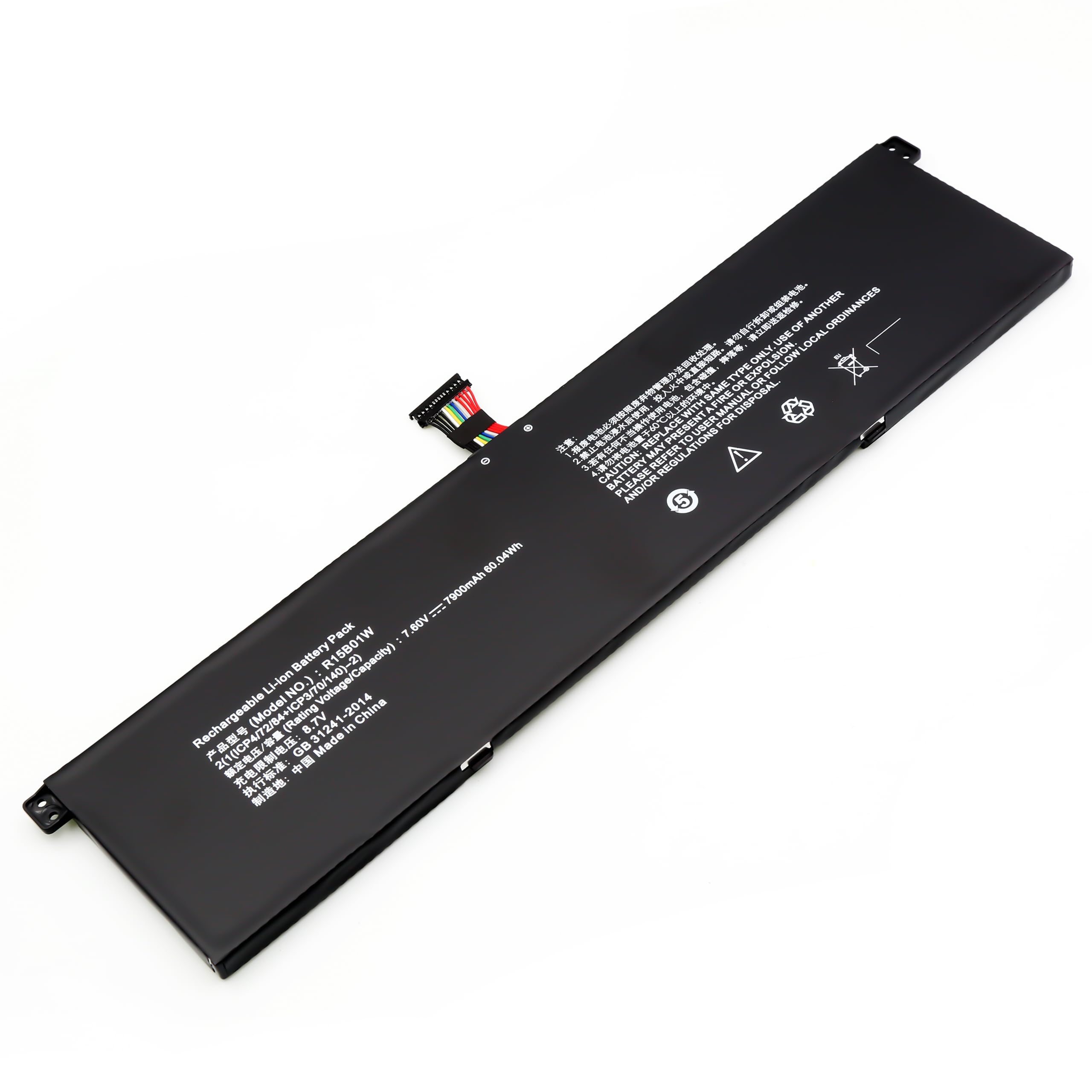 BLESYS Batterie Remplacement R15B01W R15BO1W pour Xiaomi Pro GTX 15.6 Pouces TM1701 171501-AL/AF/AQ Series pour Ordinateur Portable Notebook [7,6V 7900mAh/60Wh]