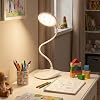 Amber LED Rechargeable, 3 Tiers Touch Brightness Adjustable, 4000K Colorful Flexible Body Desk Lamp for Children and Work Desk (Model 1) [Energy Class A]