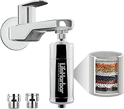 Life Harbor 15-stage Shower And Tap Water Softener | Filter For Hard Water And Chlorine | With KDF-55 | Shower And Tap Water Filter Removes Hardness & Impurities | Gives Healthy Skin, Hair & Nails